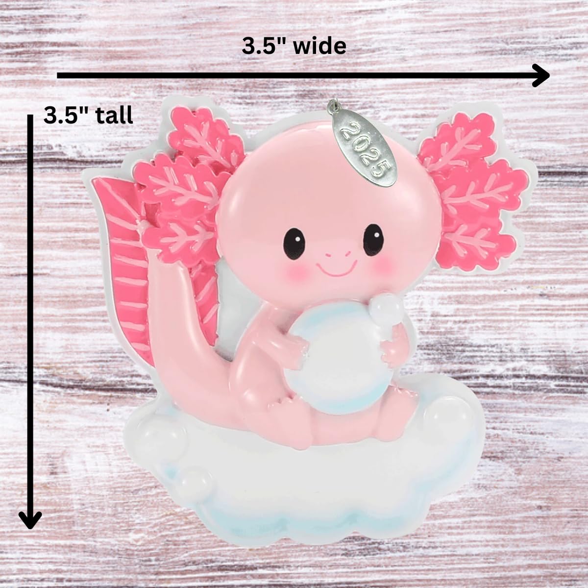 2025 Axolotl Christmas Ornament - Cute Pink Axolotl Ornament, Comes in Gift Box