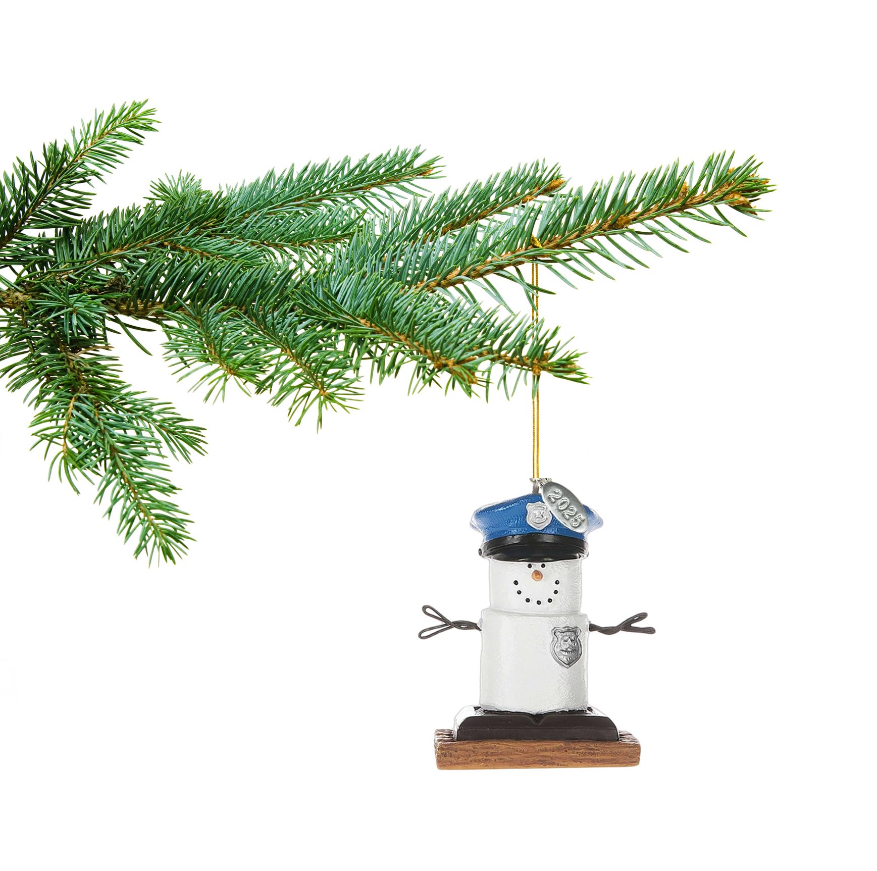Smores Ornament 2025 - Police Officer Gifts, Police Christmas Ornaments - Cute Police Academy Graduation Gift - Comes in Gift Box So It's Ready for Giving