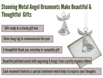 Metal Angel Christmas Ornament 2024 for Nurse, Mom, Grandma, Daughter, Friend or Sister with Sparkling Stones (Nurse - Blessed)