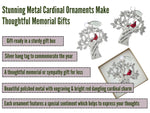 2025 Cardinal Memorial Ornament, Memorial Gifts for Men or Women - Visitor From Heaven - Comes in Gift Box