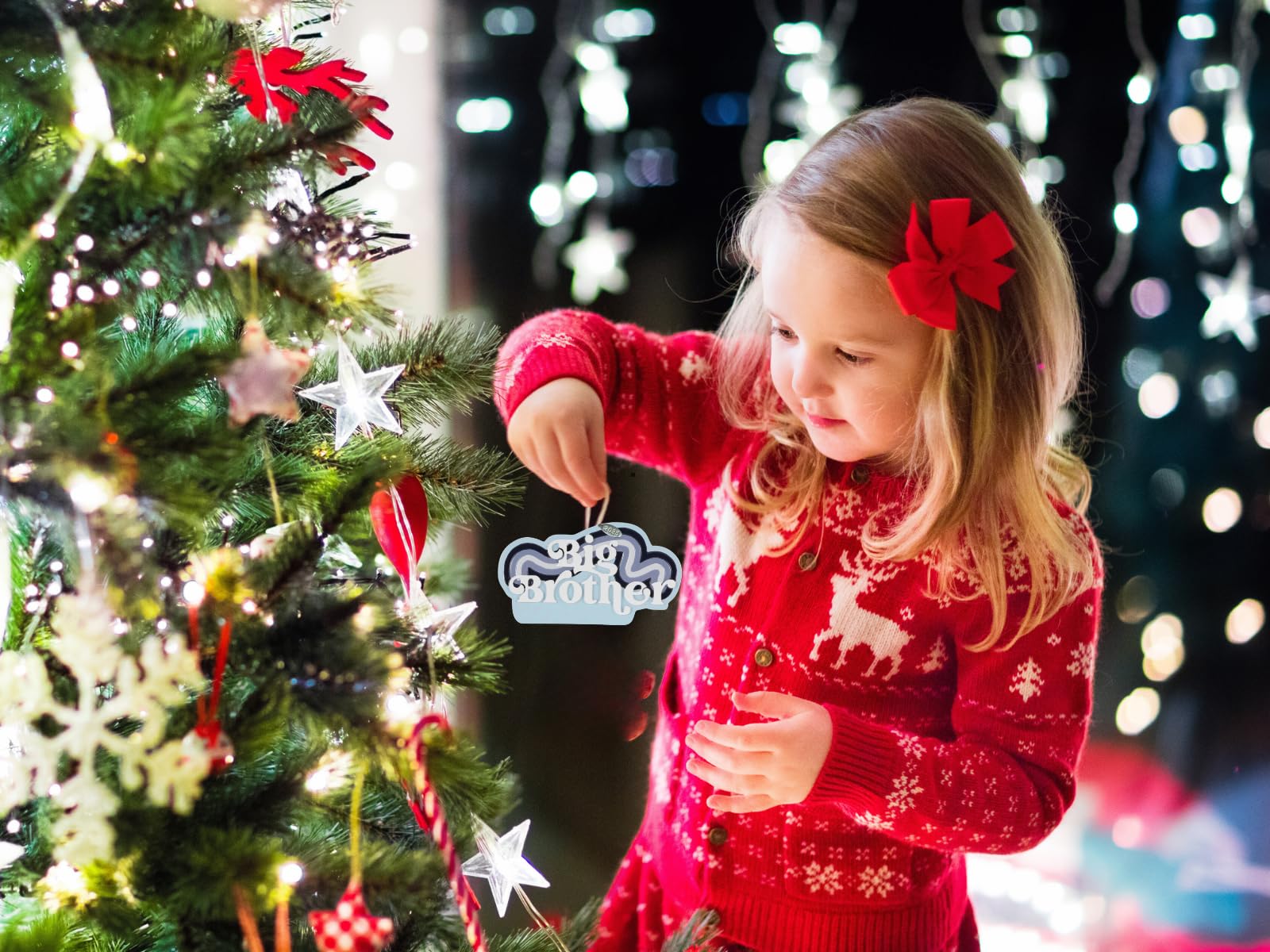 2024 Big Brother Christmas Ornament, Boy New Baby Sibling, Easy To Personalize