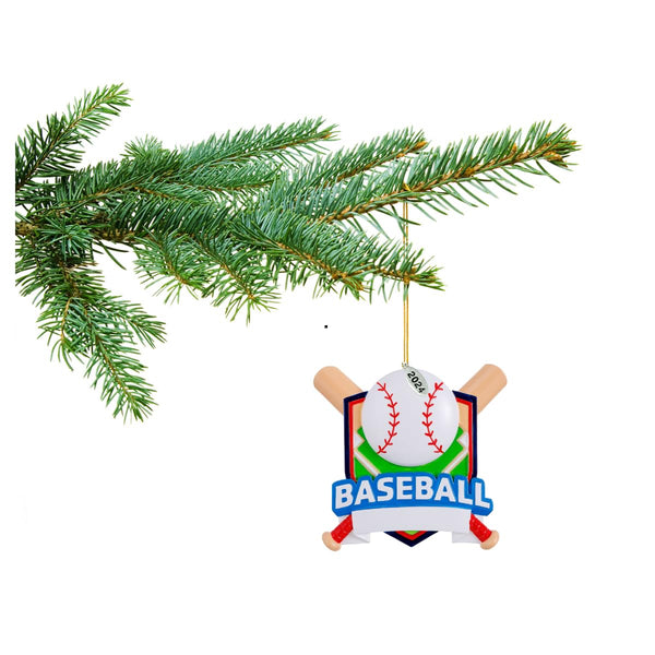 Baseball Ornament 2024, Personalized Baseball Ornament for Boys, Baseball Christmas Ornament - Can Be Personalized At Home, With 2023 Hangtag and Gift Box