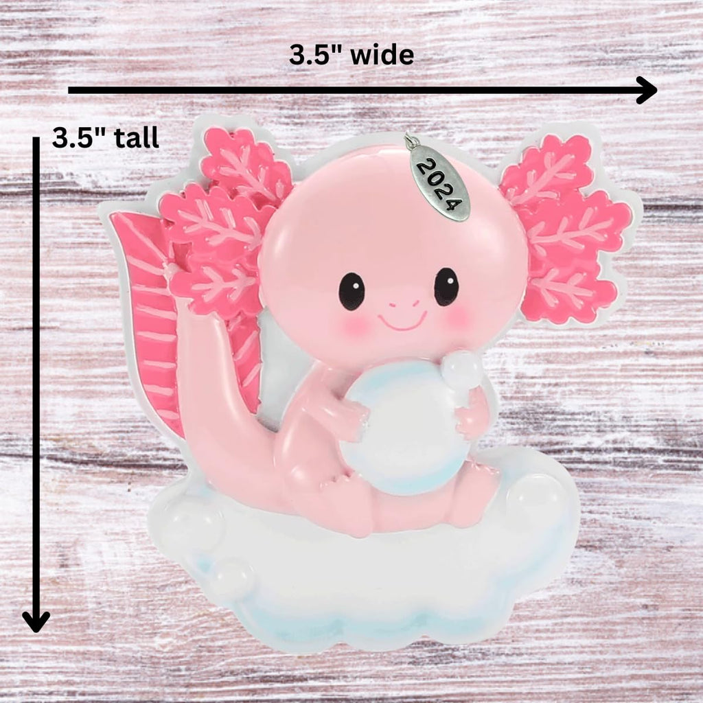 2025 Axolotl Christmas Ornament - Cute Pink Axolotl Ornament, Comes in Gift Box