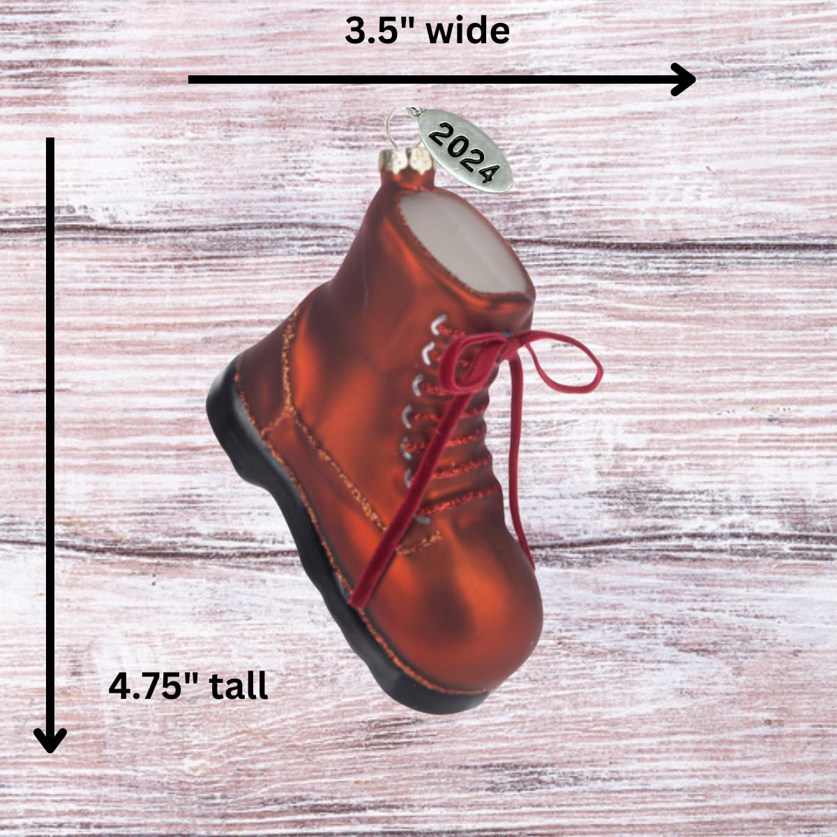 2025 Camping Ornaments Backpacking, Hiking Ornament - Stunning Dangling Hiking Boot 5" - Comes in a Gift Box so It's Ready for Giving