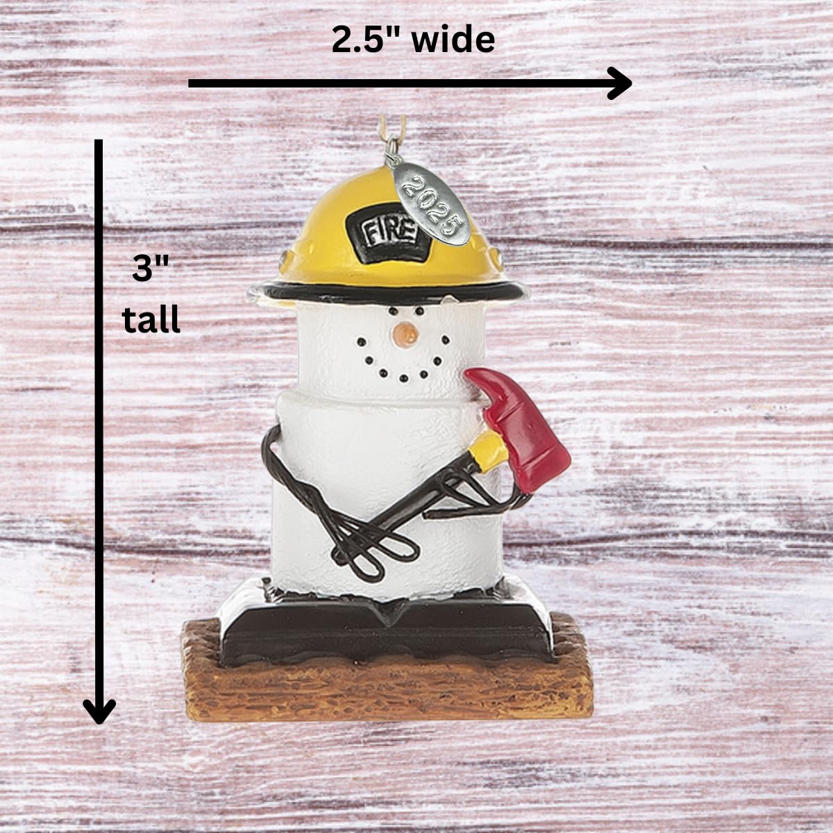 Smores Firefighter Ornaments, 2024 Fireman Christmas Ornament - Comes in Gift Box