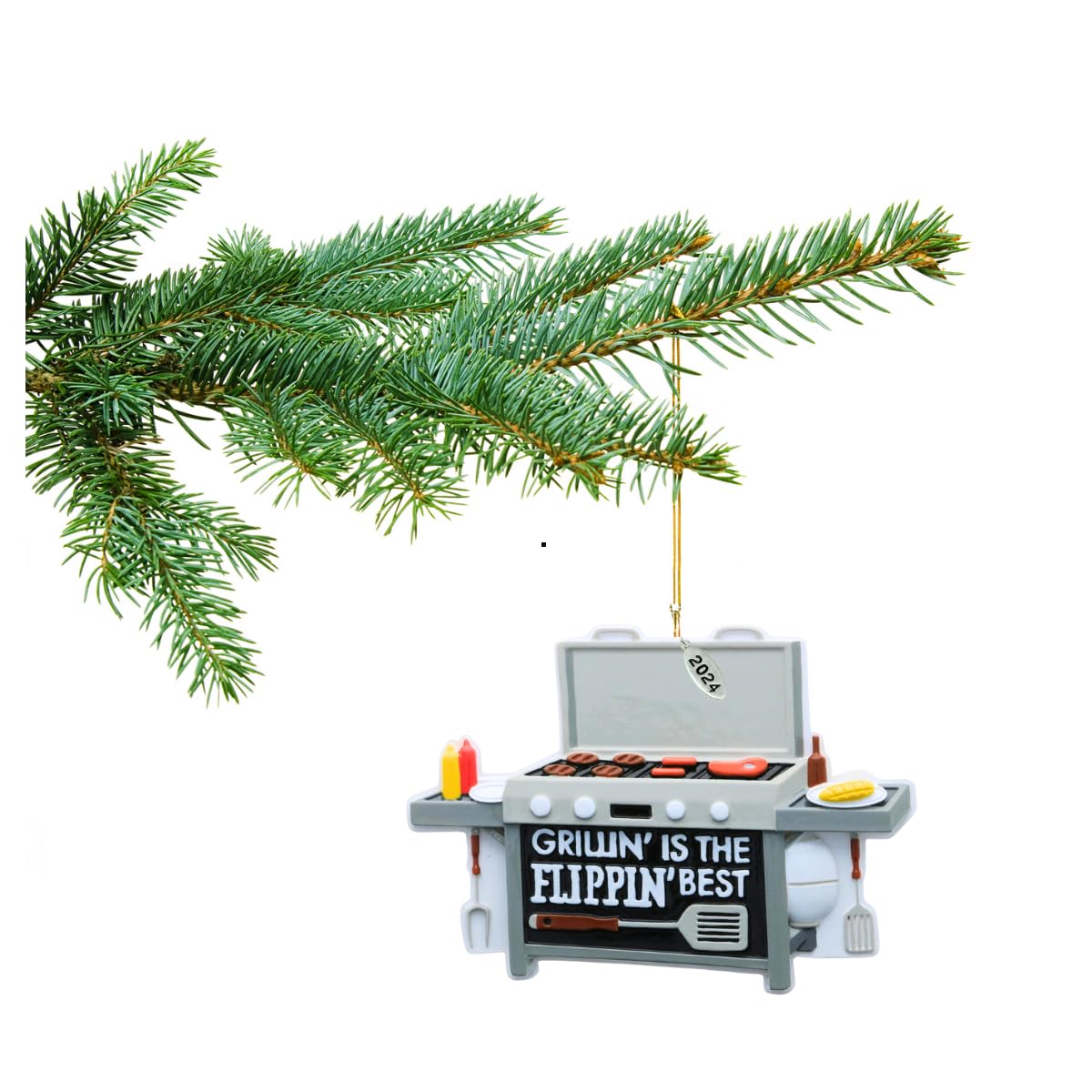 BBQ Grill, Smoker Christmas Ornament - Easy to Personalize at Home - Comes in Gift Box