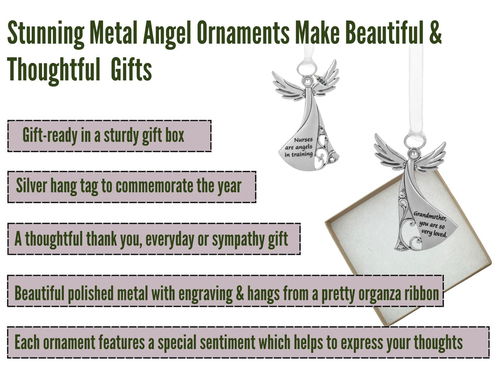 Metal Angel Ornament - FRIEND, Friendship Gift Idea 2025, In Gift Box