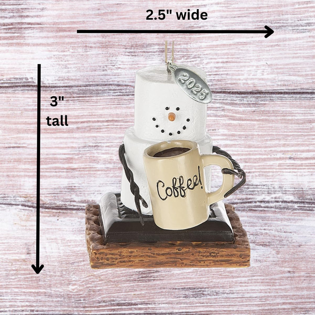 Smores Coffee Christmas Ornaments, Coffee Gifts, Coffee Gifts for Women - Comes in a Gift Box so It's Ready for Giving