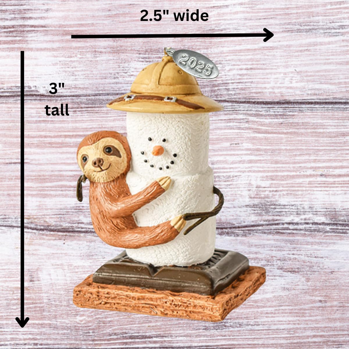 Sloth Ornament - Smores Sloth Christmas Ornaments - Comes in a Gift Box So It's Ready for Giving