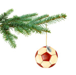 Soccer Ornament - Soccer Christmas Ornament 2024 - Stunning Two-Tone Wood Christmas Ornament - Intarsia Design - Comes in a Gift Box so Its Ready for Giving