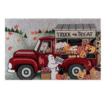 Set of 4 Halloween Placemats - Ghost with a Vintage Truck - Tapestry Style Designs - Comes in Gift Bag