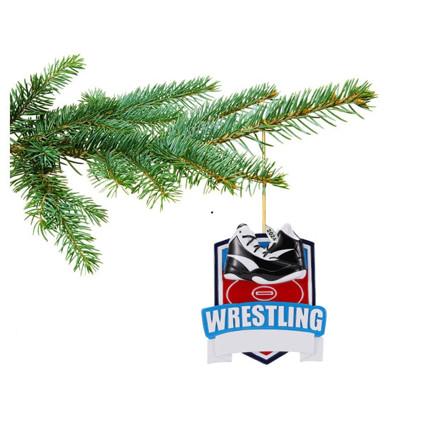 Wrestling Ornaments, 2024 Wrestling Ornament to Personalize, Wrestling Gift Idea, Wrestling Christmas Tree Ornaments for Boys or Girls, Includes Hangtag and Gift Box (Wrestling)