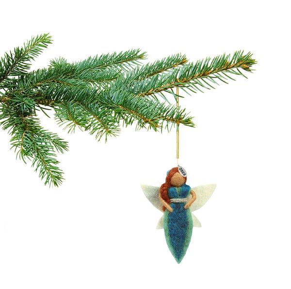 2023 Fairy Ornaments - Cute Felt Fairy Christmas Ornament, Great Car Charm, Fairy Gifts for Women - Fair Trade, Hand Felted Made in Nepal - Comes in an Organza Bag so It's Ready for Giving