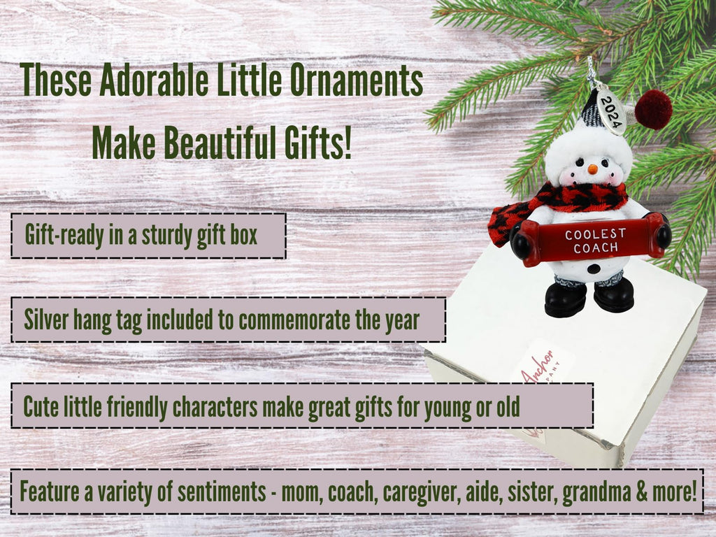 2025 Little 2" Snowman Christmas Ornaments - COACH, in gift box