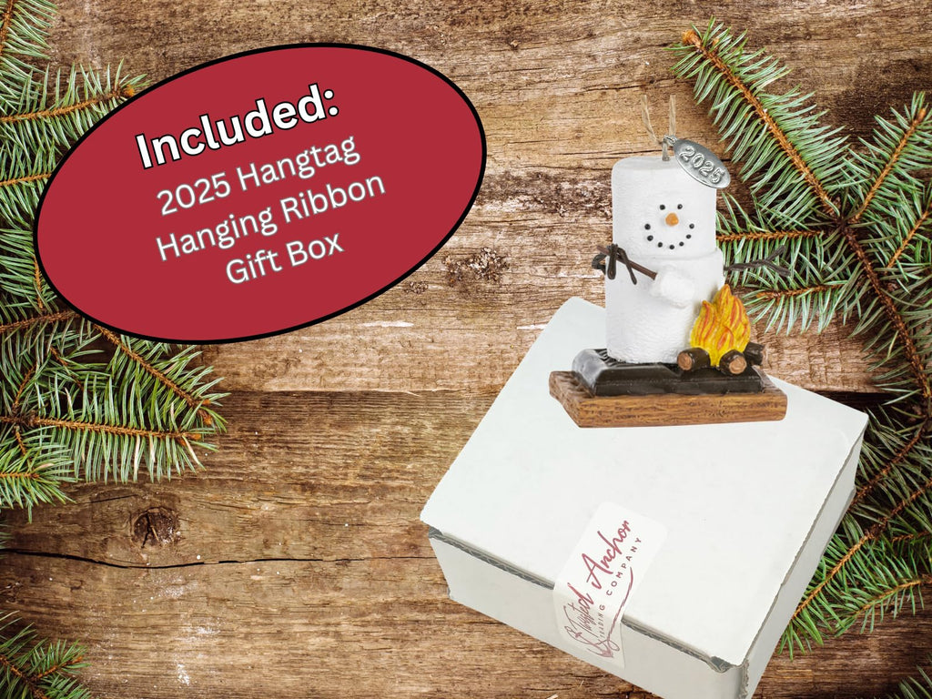 Camping Ornament, Smores Ornament Roasting Marshmallows, Camping Gift Idea, Camping Stocking Stuffer, Camping Durable Resin Ornament, Comes in a Gift Box