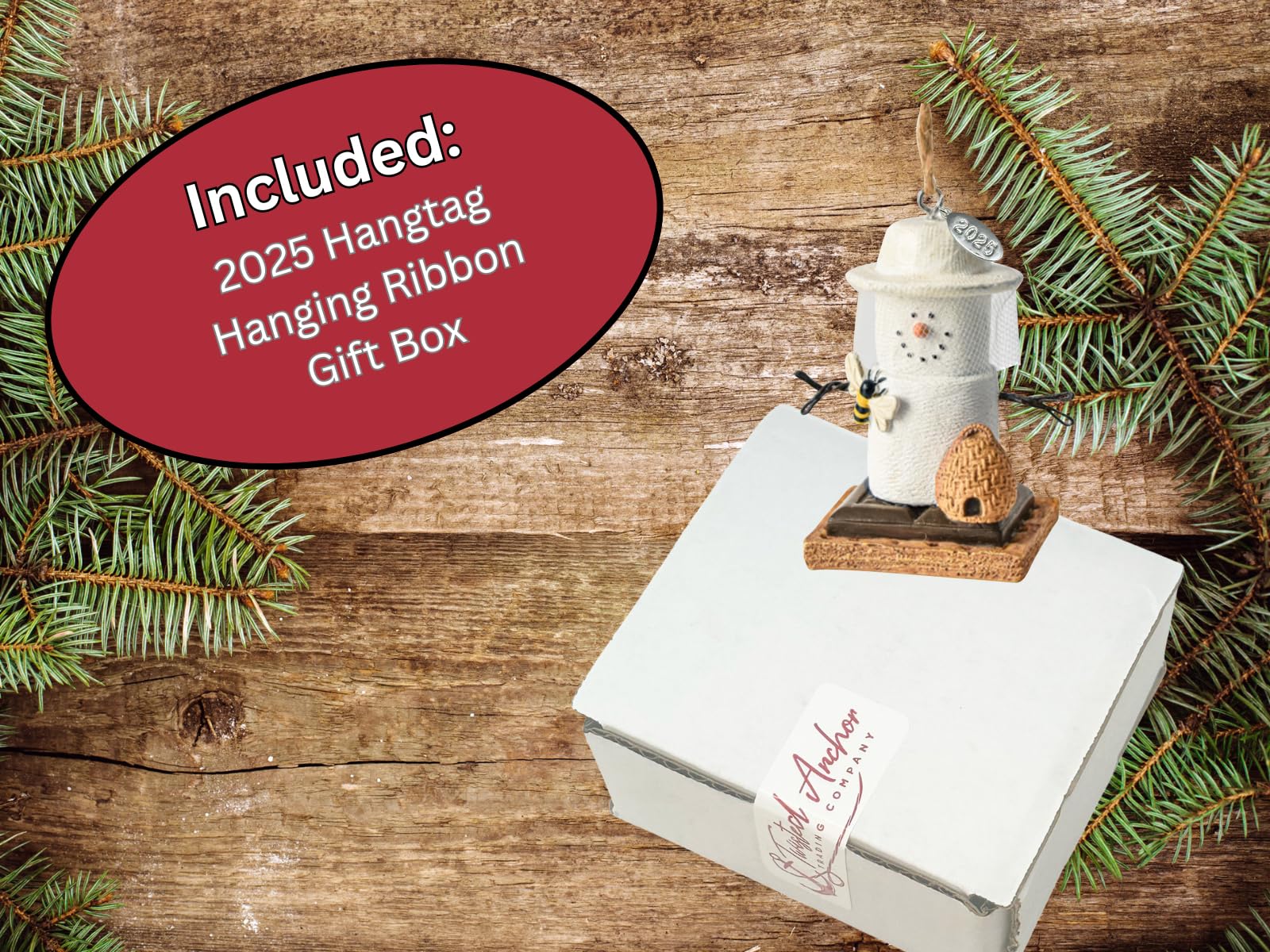 Smores Ornament - Beekeeper Gifts, Bee Gifts - Bee and Beekeeper Smore Christmas Ornaments - Bee Keeper Gift Idea, Comes in Gift Box So It's Ready for Giving