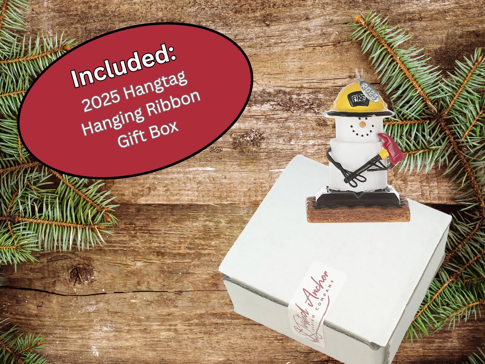 Smores Fireman Ornament - Firefighter Gifts, Comes in Gift Box