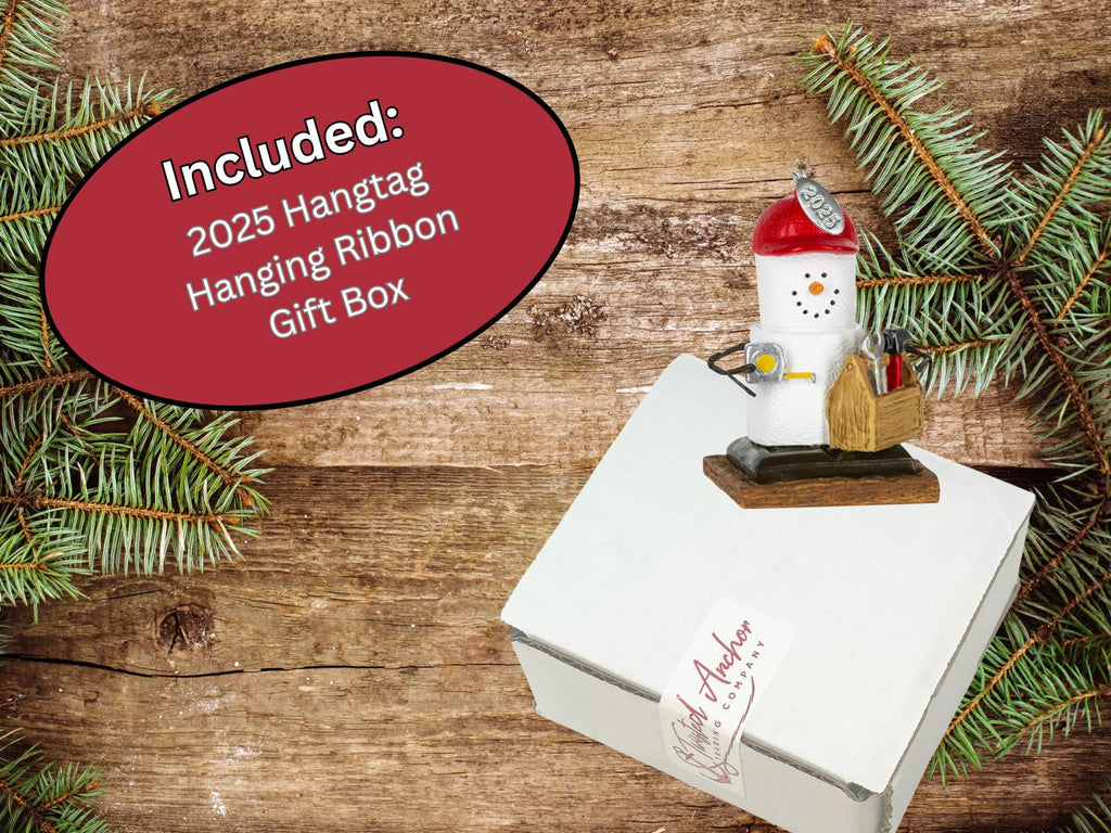 Smores Handyman Ornament w/ Tool Box, Comes in Gift Box