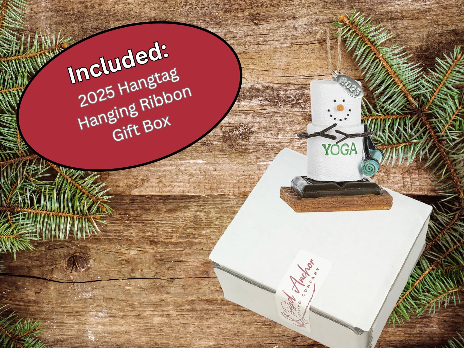 Smores Ornaments - Yoga Gifts for Women - Yoga Gifts - Yoga Ornaments - Comes in a Gift Box so It's Ready for Giving