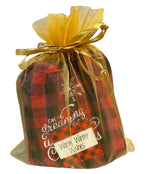 5 pc Buffalo Plaid Kitchen Towels Set w/Pot Holder, Oven Mitt, Kitchen Magnet Christmas Kitchen Towels, Decor - Comes in an Organza Bag so It's Ready for Giving! (I'm Dreaming of A White Christmas)