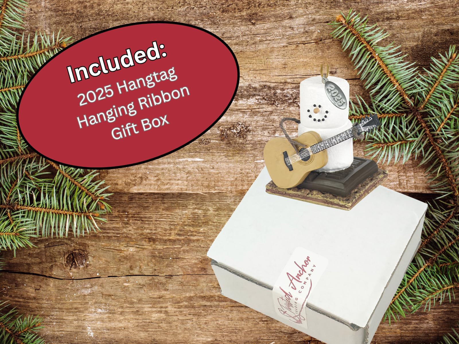 Smores Guitar Player, Musical Ornament - Comes in a Gift Box