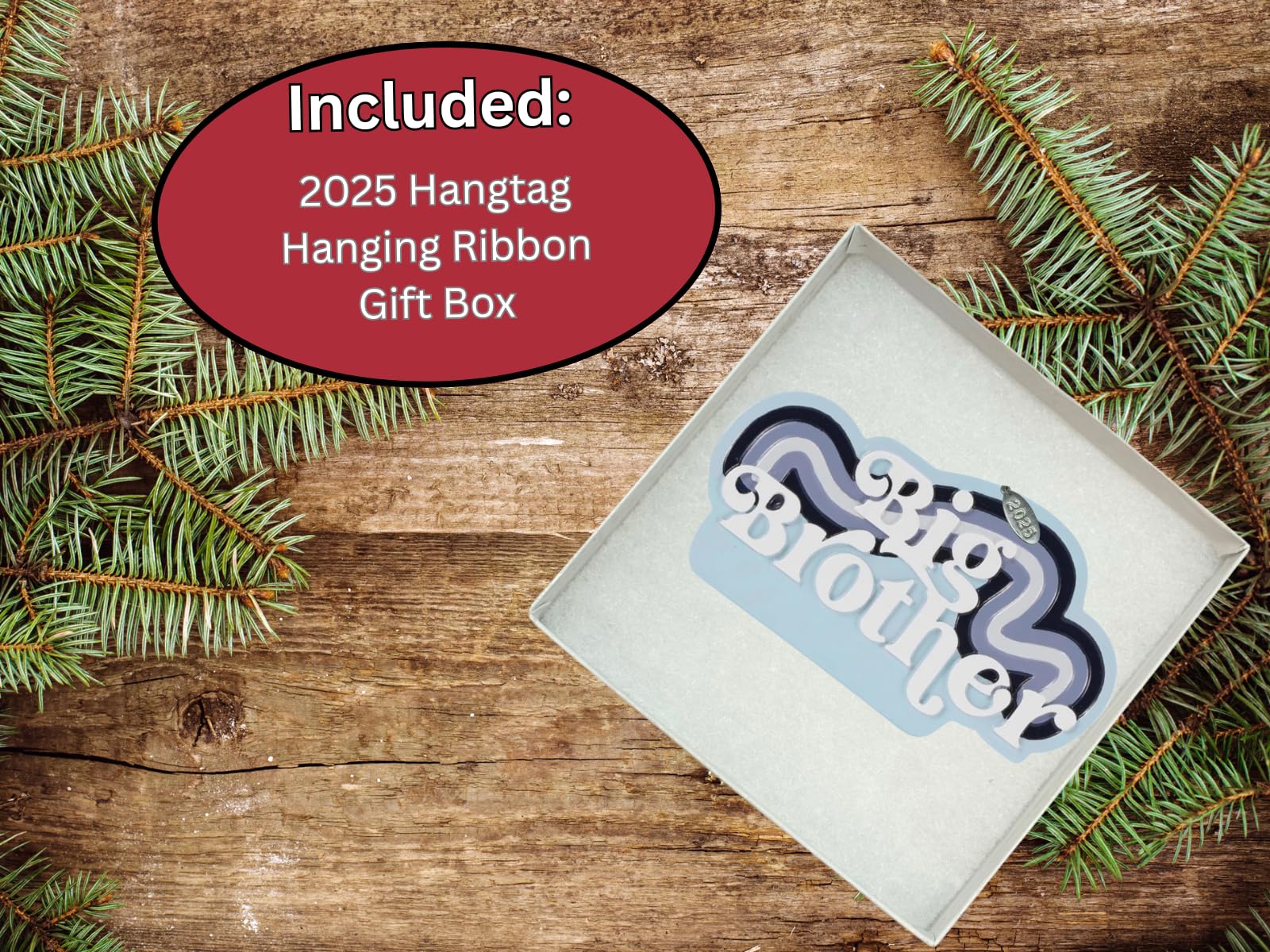 2024 Big Brother Christmas Ornament, Boy New Baby Sibling, Easy To Personalize