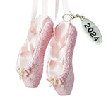 Ballet Ornament, Ballet Shoes Christmas Ornament, Great Dance Gifts for Women, Ballet Gifts - Beautiful Pink Glitter Ballet Slippers - Comes in a Gift Box