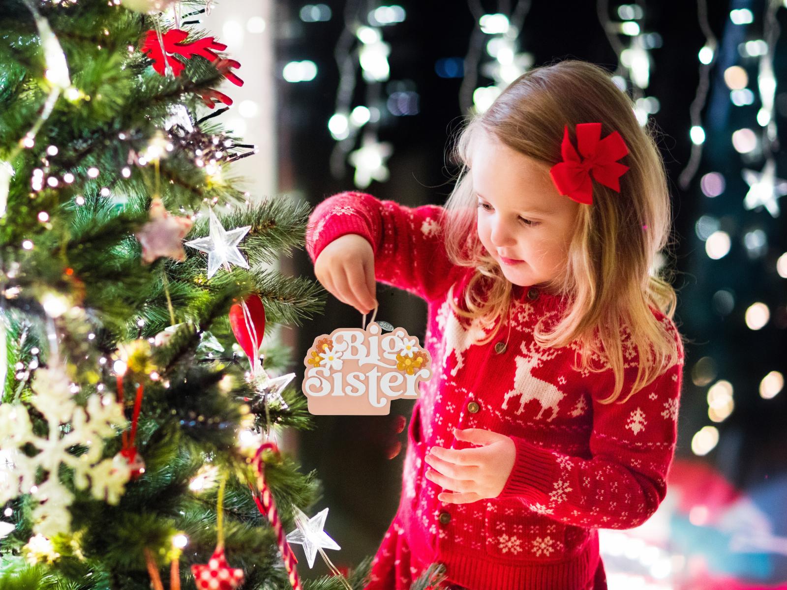 Big Sister Ornament 2025, Easy to Personalize at Home, Comes in Gift Box