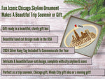Chicago Ornament 2024, Beautiful Laser Cut Wood Chicago Gifts, Windy City Gift Idea, Chicago Trip Souvenir Idea, City Gifts, Comes in a Gift Box