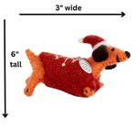 Dachshund Christmas Ornaments - Boiled Wool Santa Dachshund Ornament - Cute Dog Ornament 2025