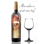 Football Ornament, Stunning Two-Tone Wood Christmas Ornament - Intarsia Design - Comes in a Gift Box