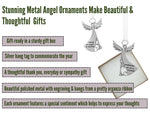 Metal Angel Christmas Ornament 2025 for Nurse, Mom, Grandma, Daughter, Friend or Sister with Sparkling Stones (Mom)