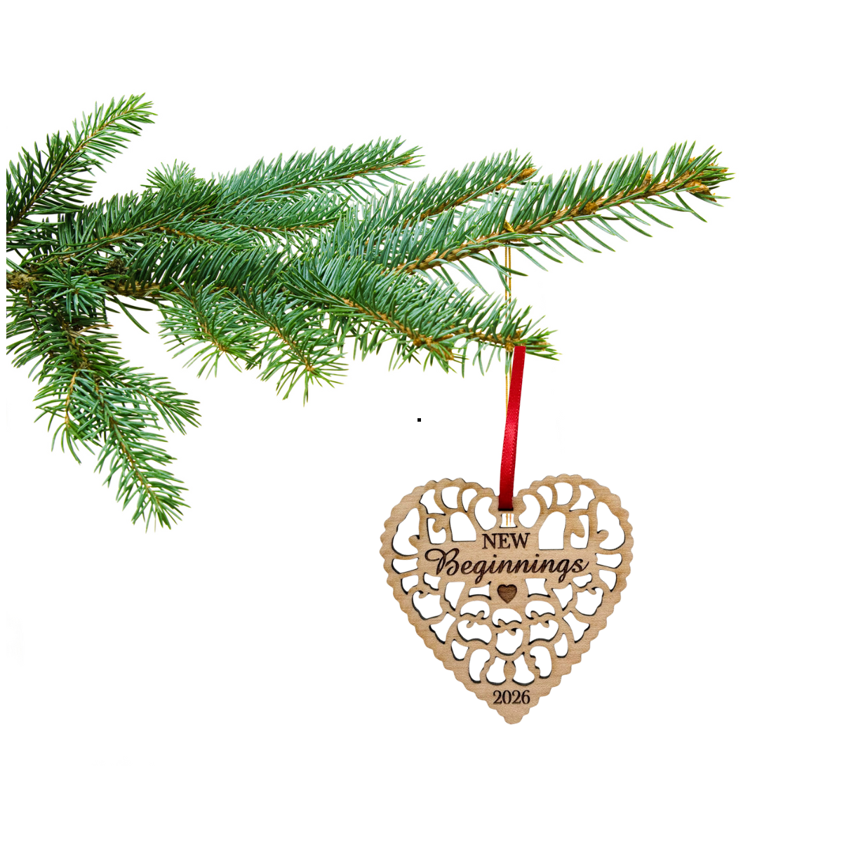 New Beginnings 2026 Christmas Ornament, Great Divorce Gift, Separation Gift, New Home Gift, New Job Gift for Coworkers, Retirement Gift and More - Laser Cut Wood Ornament, Comes in Gift Box