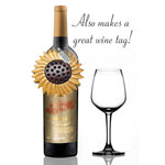 Sunflower Ornament 2025 Two-Tone Wood Intarsia Design - Sunflower Gifts for Women - Comes in A Gift Box