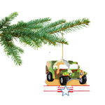 Military Humvee Christmas Ornament 2025, US Army Ornament, Veterans or Military Retirement Gift, In Gift Box