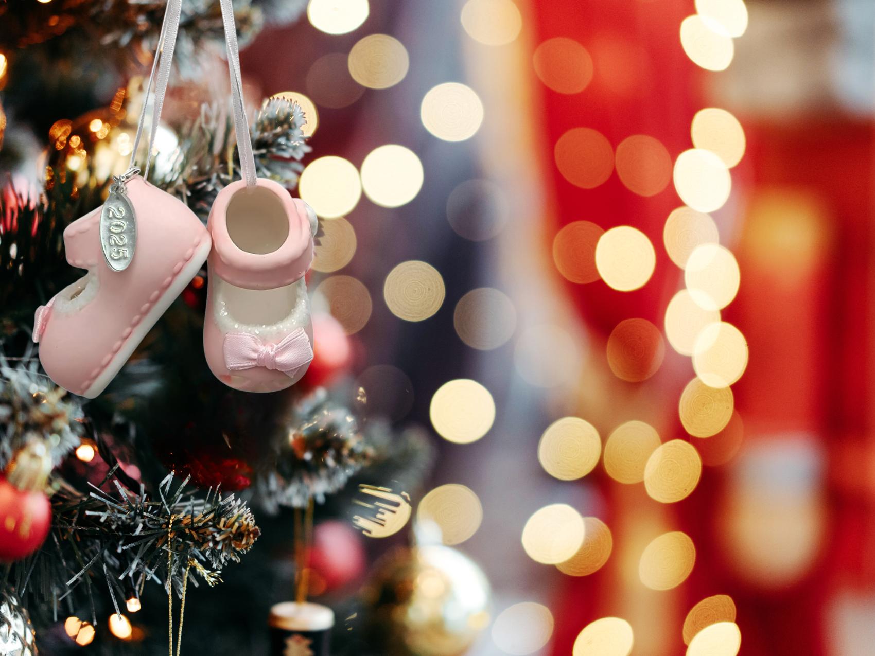 Baby Girl Booties Ornament - Hanging Baby Girl Pink Shoes 2025, In Gift Box