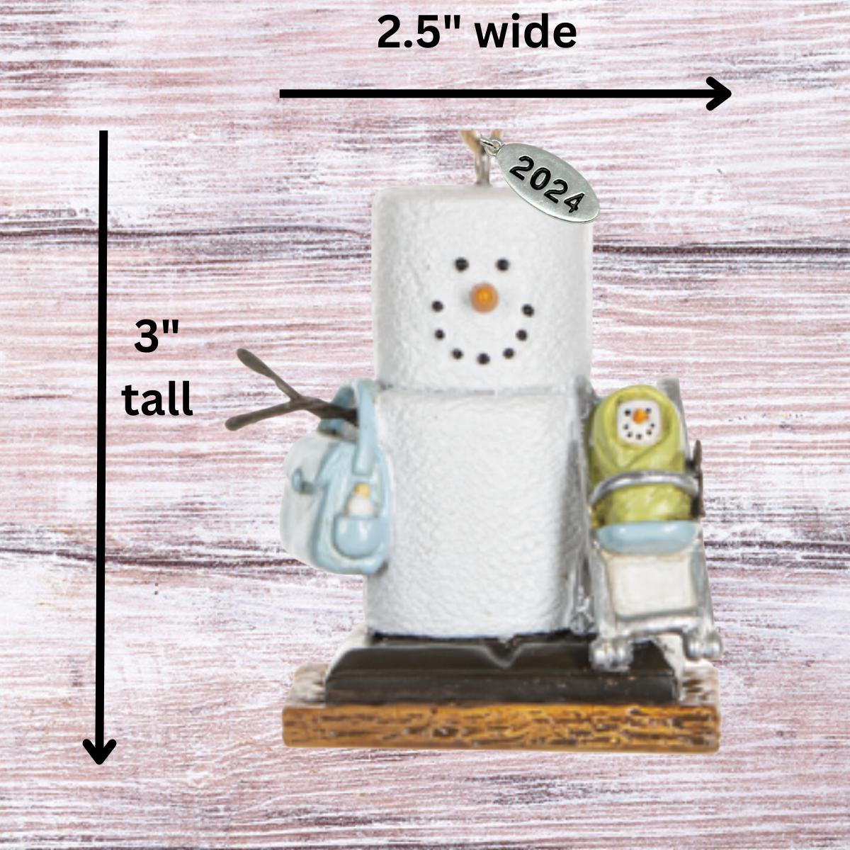 Smores Baby Boy in Stroller Ornament, Comes in Gift Box