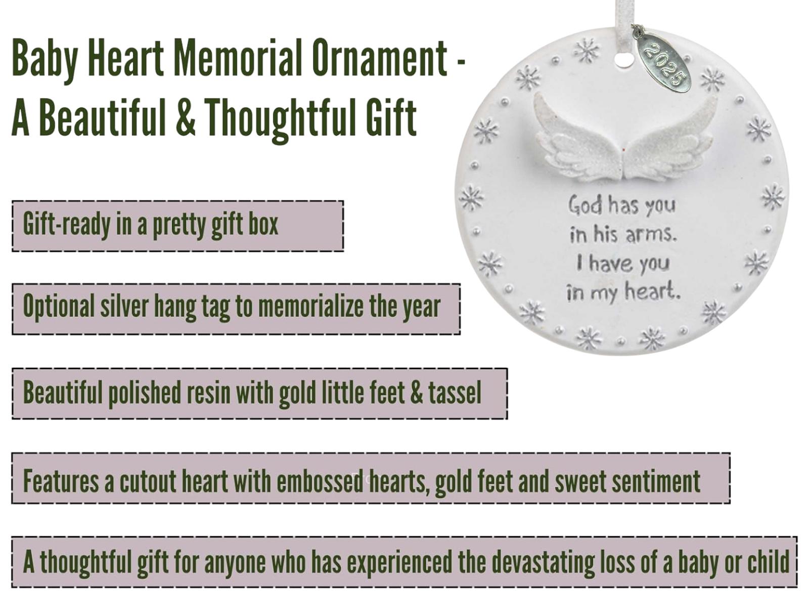 Miscarriage Gifts for Mothers, 2025 Memorial Ornament for Loss of Baby - Comes in a Gift Box so It's Ready for Giving