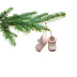2026 Baby Girl Booties Ornament - Hanging Baby Girl Pink Shoes, In Gift Box