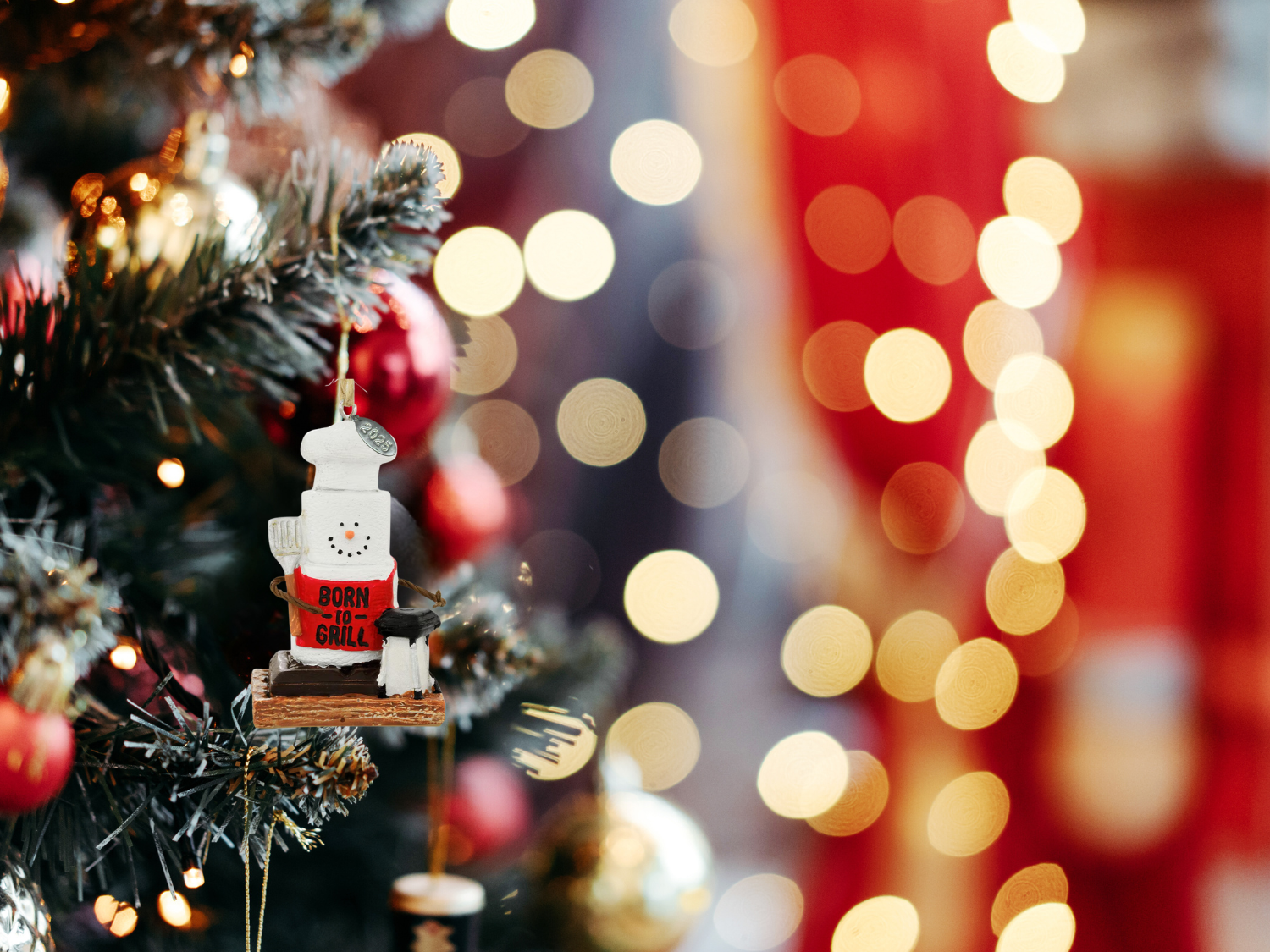 2026 Grilling Gifts for Men, Smores Ornament, BBQ Ornament - Born to Grill Smoker Comes in a Gift Box