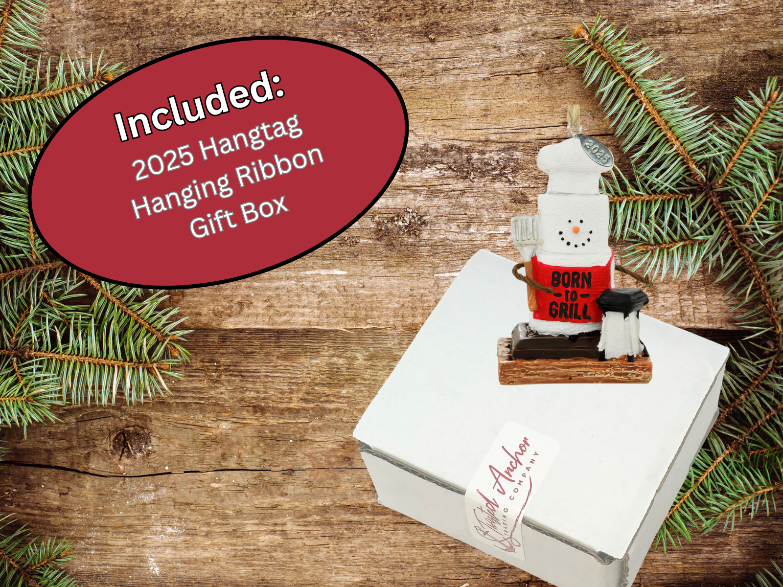 2026 Grilling Gifts for Men, Smores Ornament, BBQ Ornament - Born to Grill Smoker Comes in a Gift Box