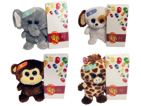 6" Beanie Boo Get Well Plush Friend Gift Set - Comes with Jelly Belly Gift Box, Comes in a gift bag