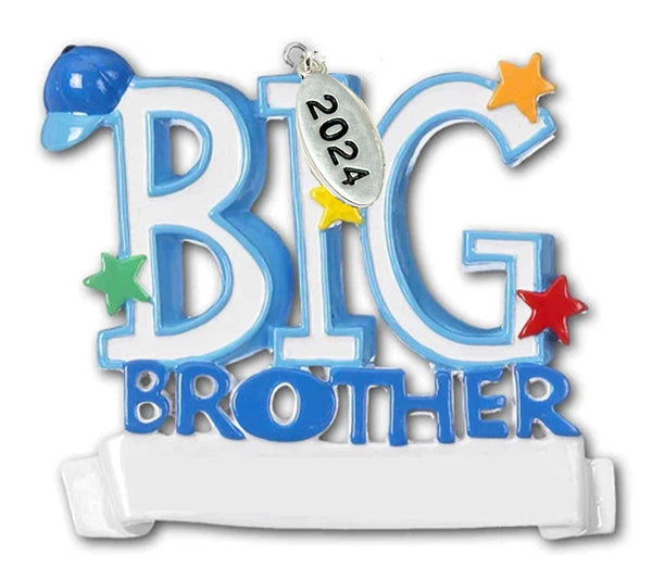2024 Big Brother Christmas Ornament, Boy New Baby Sibling, Easy To Personalize