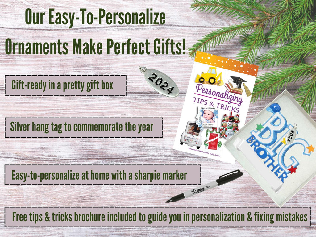 Big Brother Ornament 2025, Easy to Personalize at Home, Comes in Gift Box