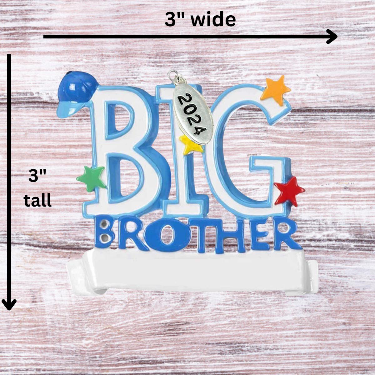 2024 Big Brother Christmas Ornament, Boy New Baby Sibling, Easy To Personalize