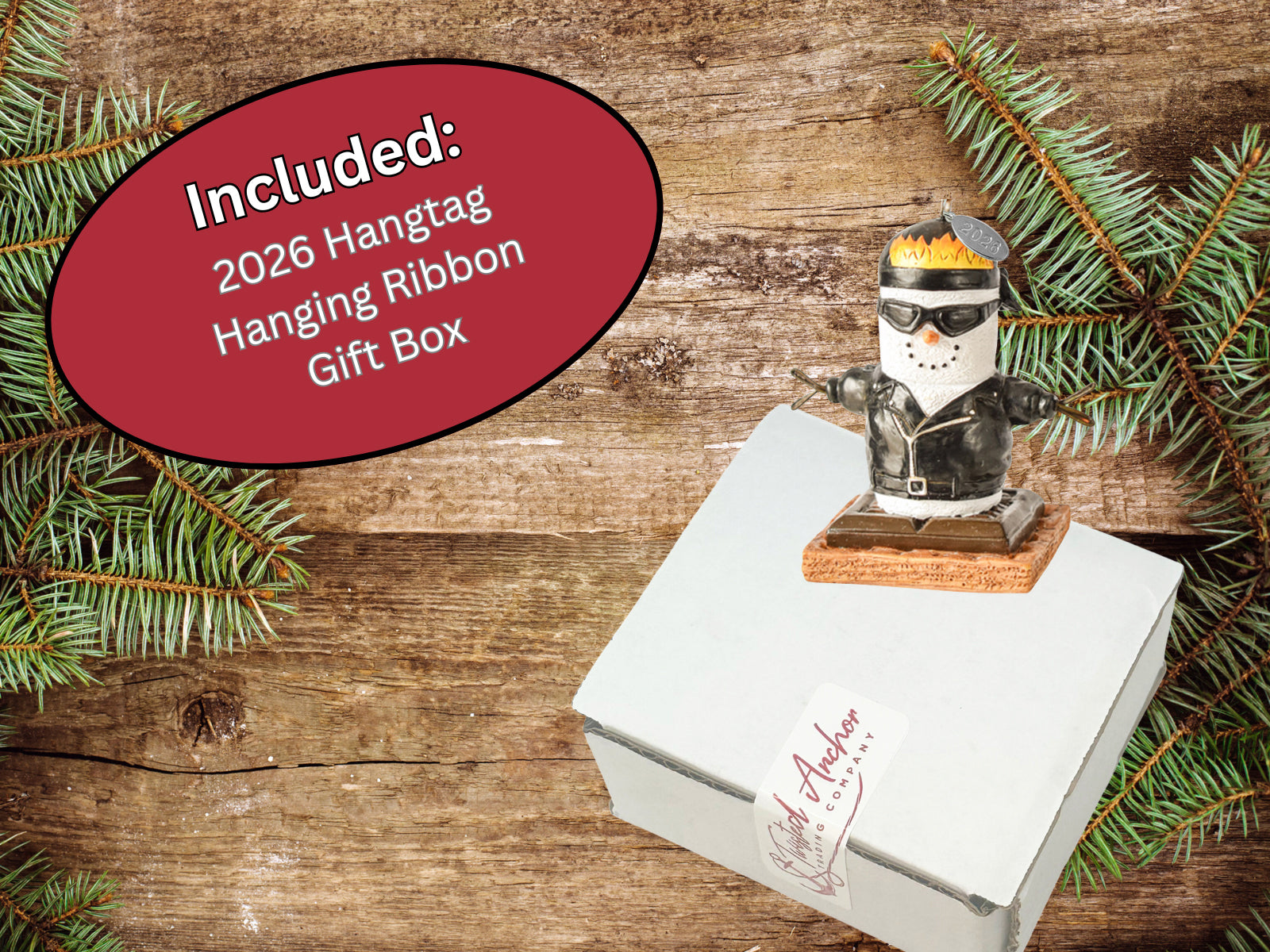 Motorcycle Ornament - Motorcycle Christmas Ornament, Cute Smores Biker Ornament - Biker Gifts, Motorcycle Gifts - Comes in A Gift Box