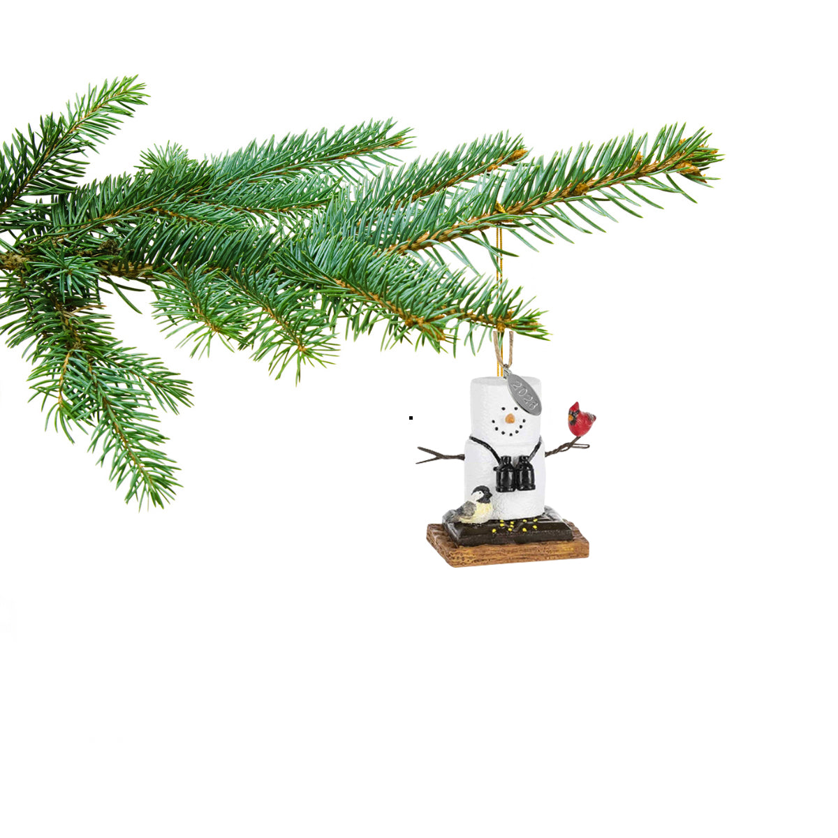 Smores Birdwatcher Ornament, Smore w/ Cardinal Christmas Ornaments, Bird Ornament, Includes Hangtag w Year, Comes in Gift Box