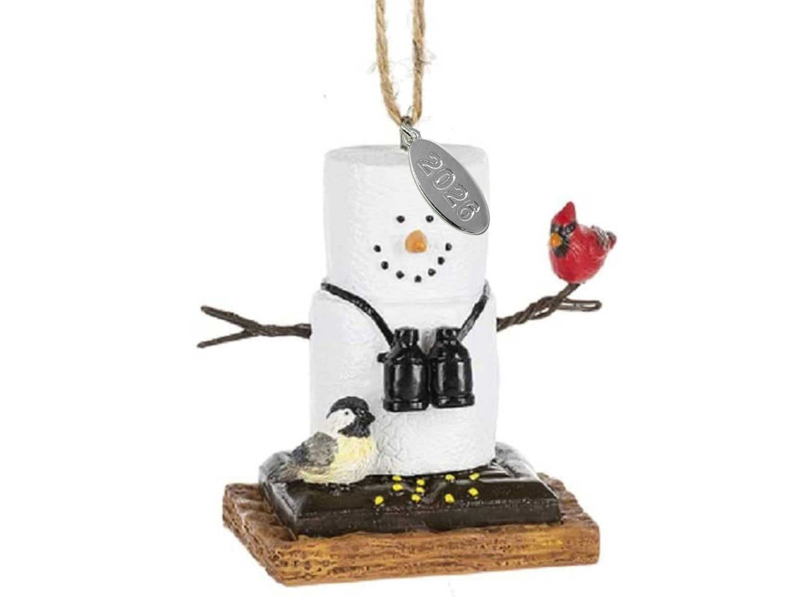 Smores Birdwatcher Ornament, Smore w/ Cardinal Christmas Ornaments, Bird Ornament, Includes Hangtag w Year, Comes in Gift Box