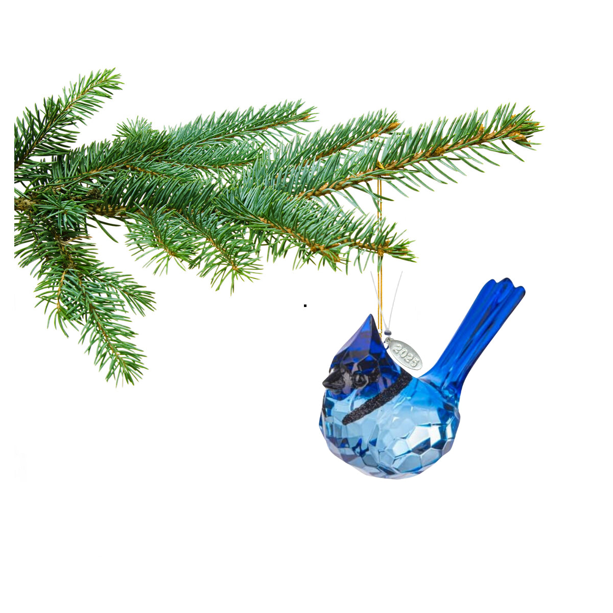 Stunning Blue Jay Sparkling Suncatcher, Acrylic Bird Ornament 2025, Comes w/ Suction Cup & Gift Box