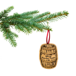 Bourbon Christmas Ornament "Official Bourbon Taster" 2026, Beautiful Laser Cut Wood, In Gift Box)